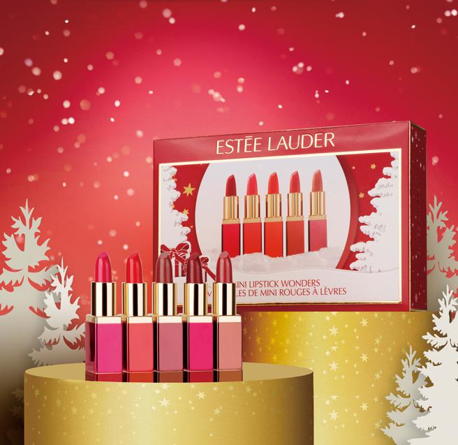 SOGO復兴馆ESTEE LAUDER梦幻心愿奢华迷你唇彩组，优惠价2000元。（SOGO提供）