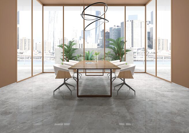 冠軍建材集團旗下品牌提供多元大理石紋、石紋、細膩木紋、素色柔光面感成為空間表現元素，多元尺寸，搭配不同拼貼，成為家中吸睛的亮點，創造建築物價值。圖／業者提供