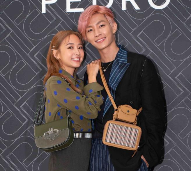 炎亚纶与吴映洁公认是影艺圈最佳CP檔，昨日出席PEDRO新店开幕，公开放闪。（吴松翰摄）
