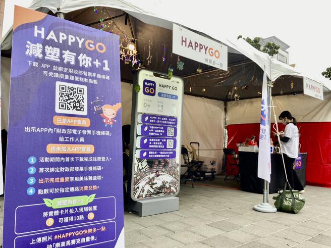 HAPPY GO即起连续二个周末，于新北市的站前广场举行消费者活动，以「减塑有你 +1」为主题，支持永续环保。（HAPPY GO提供）