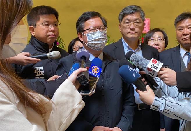 桃园市长郑文灿今出席台湾客家茶文化馆开幕活动。（蔡明亘摄）