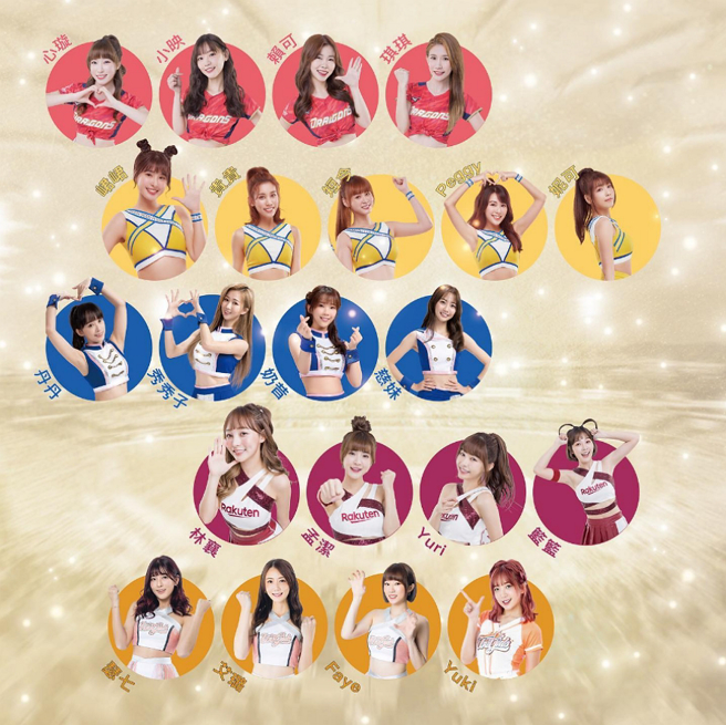 台湾队啦啦队完整名单出炉。（图／摘自悍创运动行销脸书）