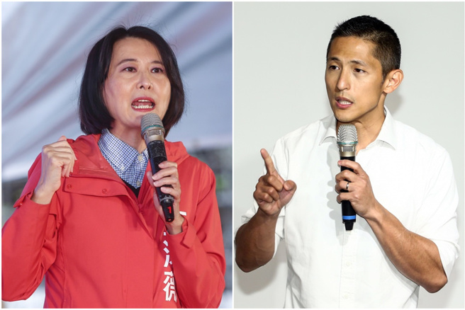 台北市立法委员补选蓝绿再战，绿营徵召吴怡农(右)，蓝营则徵召王鸿薇(左)。(本报资料照合成)