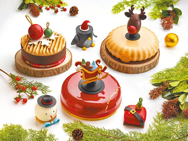 文华饼房的耶诞蛋糕系列，从适合独享到亲友一同品尝的款式都有。（业者提供）