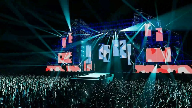 高市府11日公開雙面舞台的3D模擬影片，直接帶領大家前進舞台搖滾區，高市府強調，跨年雙面舞台的魅力，一定要親臨現場才知道。（高市府新聞局提供／洪浩軒高雄傳真）