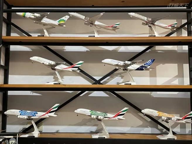 入口的飛機模型滿足模型控的想望。（圖/ 行遍天下）