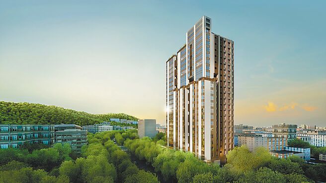 「筑观」3特色掀买气！中山北首排稀有大基地、唯一中坪数、士林官邸视野，吸引隐富型买家「买1带1」。（业者提供）