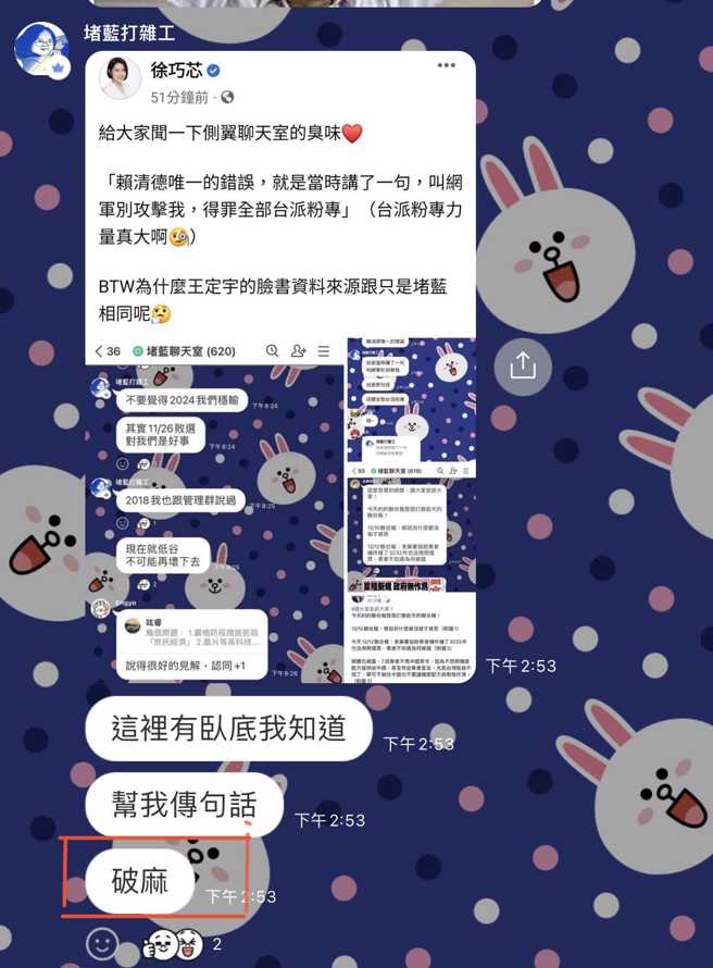 徐巧芯表示，自己被「只是堵蓝」骂破麻。（图／翻摄自徐巧芯脸书）