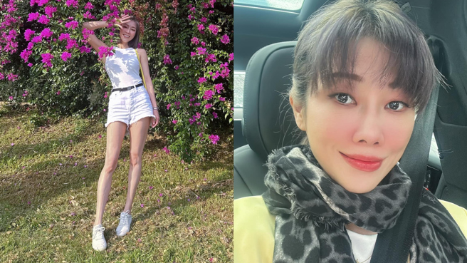 KIMIKO昨日在高速公路上遇到挡风玻璃裂开，当场吓坏她。（图／FB@KIMIKO）