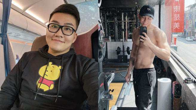  Joeman(左)日前找来疯男(右)等人一同前往日本体验当地泡泡浴。（图／IG@joemanweng、crazy_man_nick）