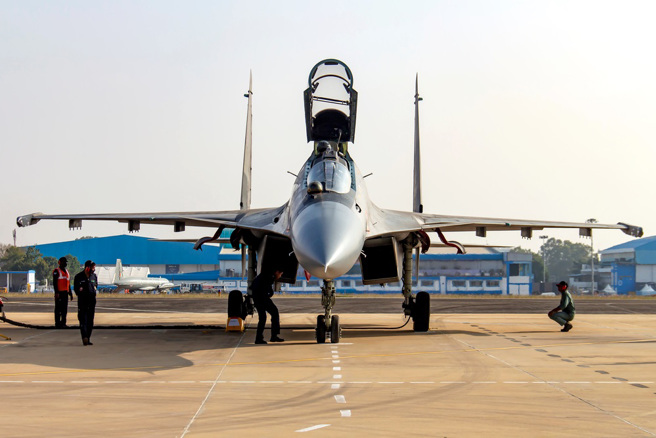 中印兩軍9日在印度北邊阿魯納查省（Arunachal Pradesh）邊界地帶爆發流血衝突，在此之前，雙方緊張情勢升級，傳出印度空軍蘇愷30MKI戰機緊急升空2至3次，以防範解放軍侵犯領空。（資料照／shutterstock）