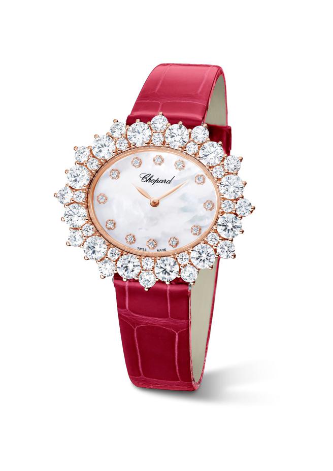 萧邦L’Heure du Diamant玫瑰金钻表，281万1000元。（CHOPARD提供）