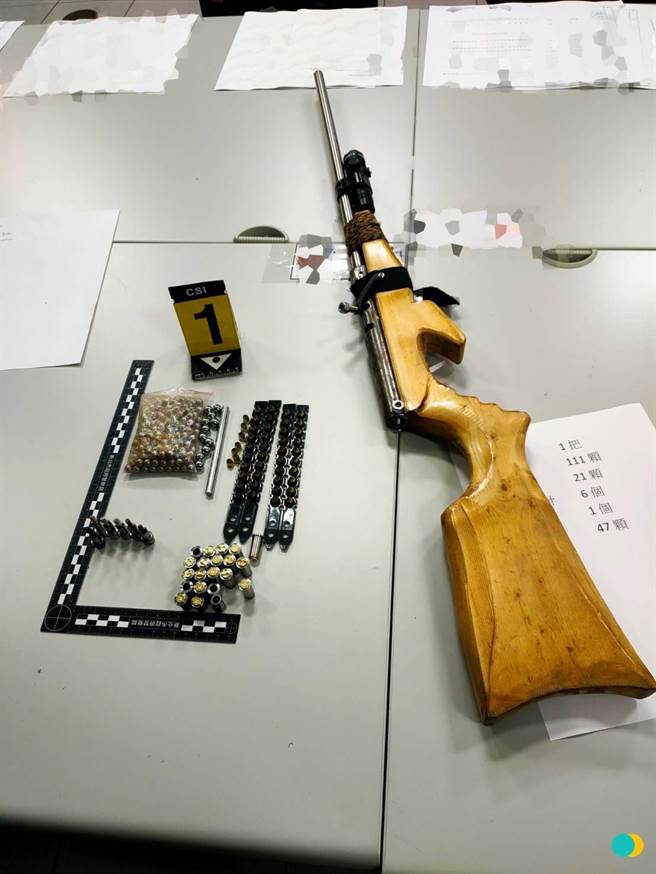 警方查口原住民自制猎枪。（警方提供）