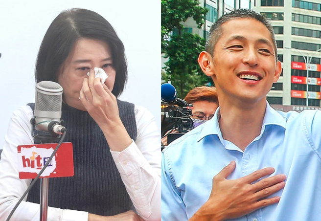 王鴻薇(左)哽咽談支持者感心力挺，還透露了被徵召時與吳怡農(右)的民調差距。（資料照合成／陳俊吉、粘耿豪攝）