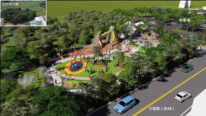 竹山竹梦亲子公园规划示意图。(图/南投县政府提供)