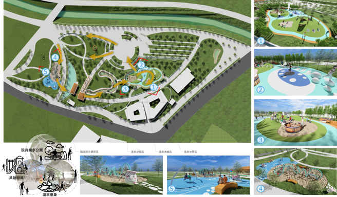 埔里福兴温泉园区清水公园规划示意图。(图/南投县政府提供)