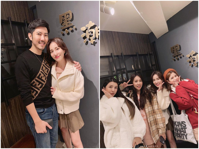 Apple和姊妹淘、牙医男友一起吃锅。（图／IG@appleweiting）