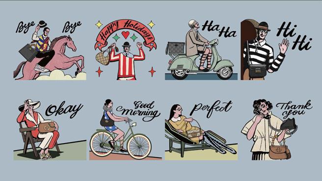 GUCCI推出Line 官方期间限定贴图。（GUCCI提供）