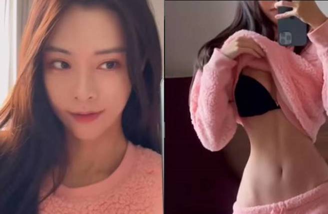 李元玲掀开上衣露火辣身材。(图／取自李元玲IG)