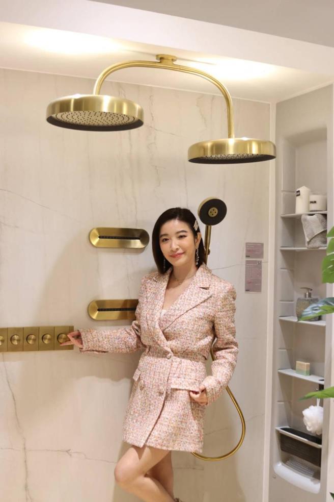 （「時尚女神」許維恩今日開箱美國百年精品衛浴品牌KOHLER，全台獨家專櫃就獻給新光三越台中店！圖／曾麗芳）