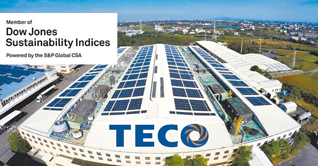 东元电机连续3年获选道琼永续指数新兴市场机电类ESG评比肯定。图／东元提供