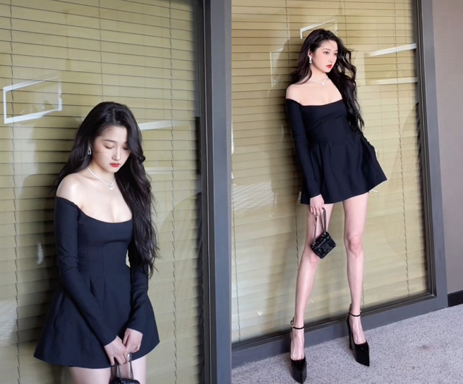 关晓彤性感礼服出席GQ盛典，逆天长腿再度引起网友热议。（图／摘自关晓彤工作室微博）