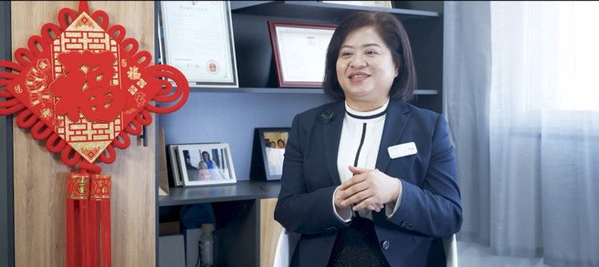 任職青島寶島吾同口腔醫院副院長的禹仙新，認為青島市有著巨大的發展潛力。（圖／冰冰提供）