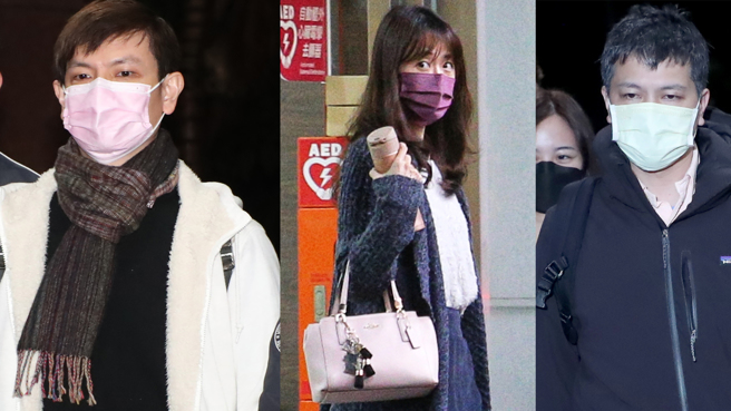 高虹安男友李忠庭（左）、高虹安公關組長王郁文（中）、高虹安辦主任陳奐宇（右），三人皆被移送北檢複訊中。（合成照）