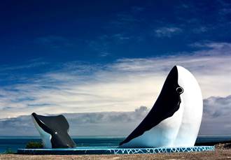 裝置藝術進駐花蓮七星潭 2米高大翅鯨驚艷眾人