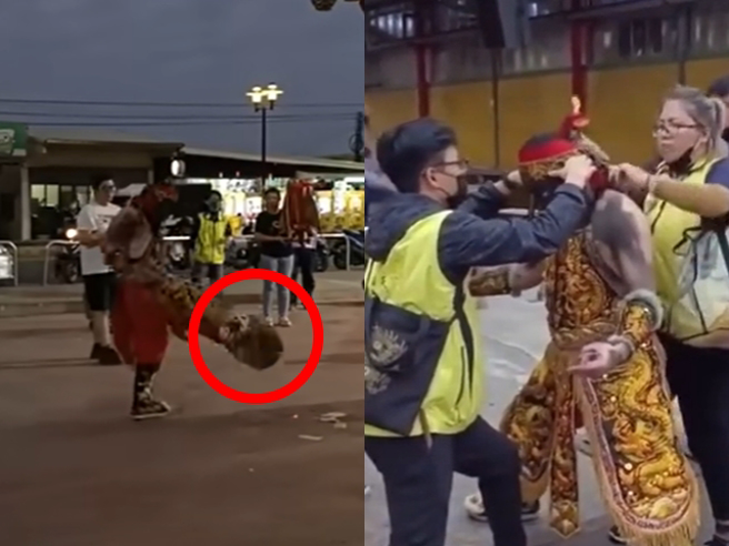 一名太玄宫前学员爆料，该乩身动手打人已经不是第一次，他就曾目睹多次打人，痛批「我觉得他们真的是一群鬼」。（翻摄画面）