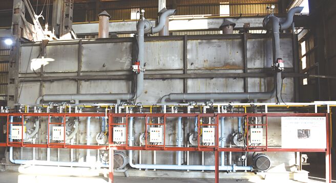 金屬中心研發之自預熱式節能技術應用於穎杰公司鑄件退火爐。圖／金屬中心提供