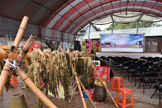 公館鄉農會重新打造公館穿龍驛站17日揭牌開幕，農會並給合福菜花海節登場。（謝明俊攝）