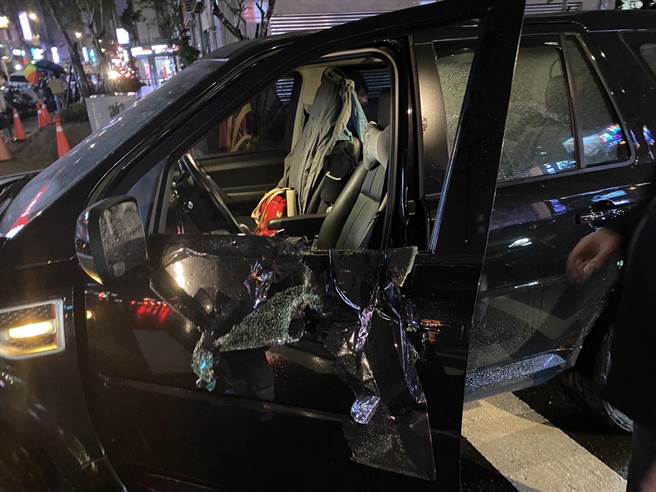 赖姓酒驾男硬切擦撞，竟持扳手砸毁休旅车车窗，还用辣椒水袭警。(翻摄照片／蔡依珍桃园传真)