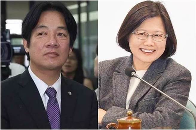 副总统赖清德(左)和总统蔡英文(右)的互动，颇受外界关注。(合成图/中时资料照)