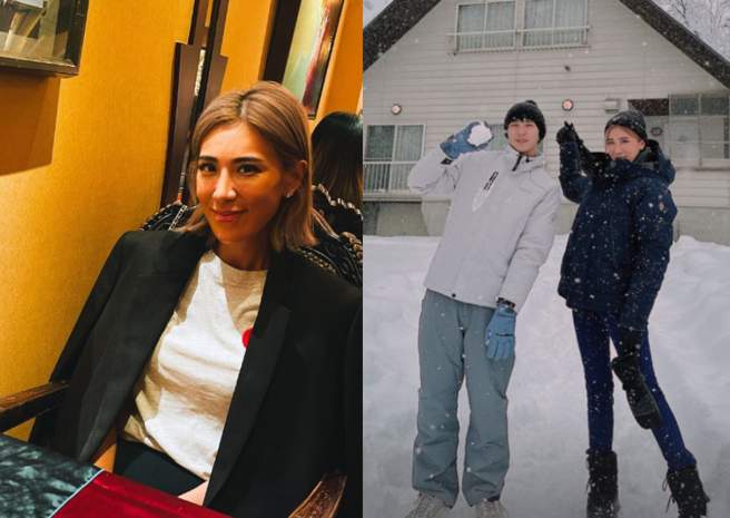 小祯姊弟遇到暴风雪受困山中。（图／小祯IG）