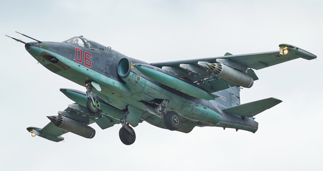 Su-25攻击机，是俄罗斯的对地打击主力。(图/sukhoi)