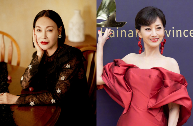 惠英红（左）和赵雅芝（右）都是名气响亮的资深女星。（图／微博）