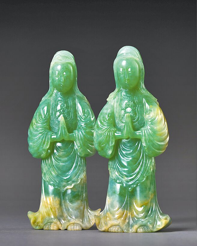 翡翠冰种观音。（帝图拍卖提供）