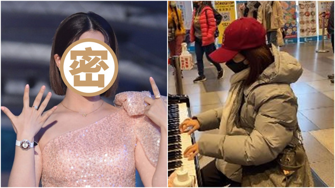 杨小黎在路边弹琴，秀一手好琴艺。(图/中时资料照)