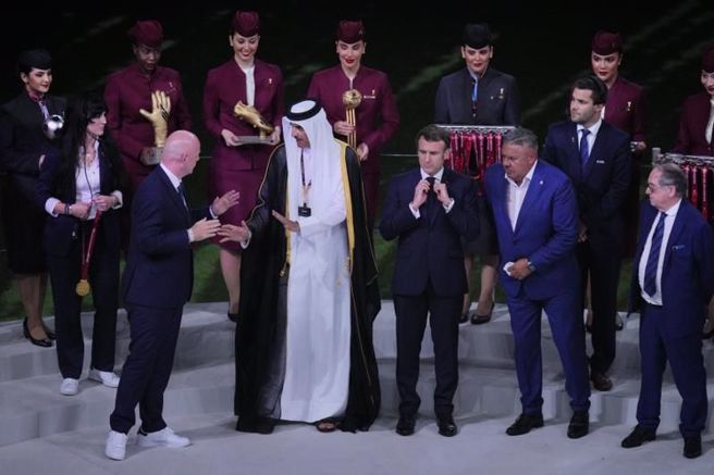 FIFA官员出席世足决赛。（美联社）