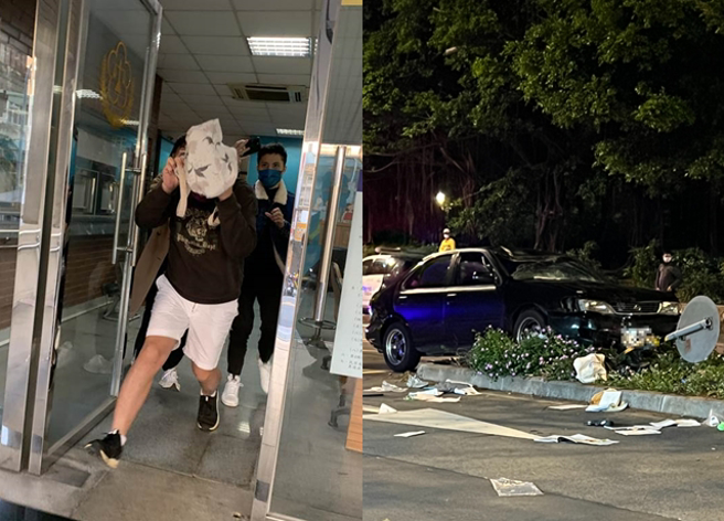 男子简祥宇被控过失致死，19日开庭结束后狂奔离开法院。（李文正摄、陈鸿伟翻摄）