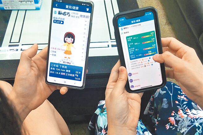 新北校园通APP「宝贝i健康」功能，方便亲师生线上查询健康数据，新北市教育局规画明年升级2.0版。（新北市教育局提供／陈慰慈新北传真）