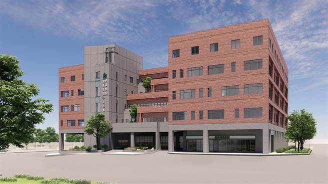 花莲门诺医院长年投入东部医疗，但总院区部分大楼老旧，有空间不足等问题，院方今年3月在医院附近兴建「健康管理中心大楼」，预计2024年底试营运；图为健康管理中心大楼示意图。（门诺医院提供／罗亦晽花莲传真）