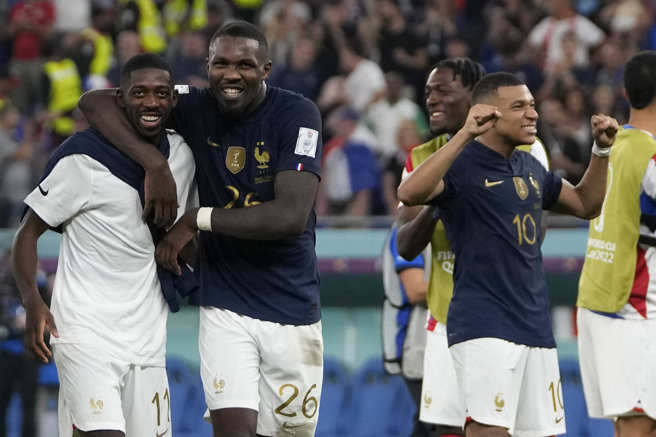 法国本届世界盃26人名单，多数主力为黑人球员。(美联社)
