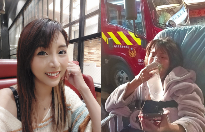 女星Amy住家楼下突失火，惊悚过程曝光。(图/Amy脸书)