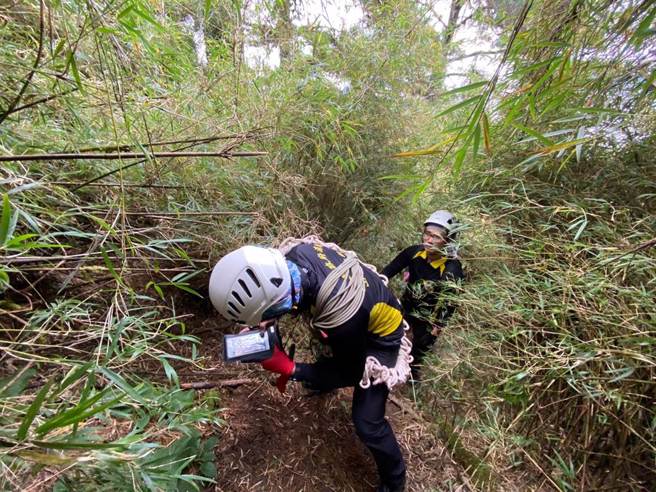 43岁林姓男子攀中雪山失联至今12天，苗栗县消防局协力各单位仍不放弃希望。（苗栗县消防局提供／李京升苗栗传真）