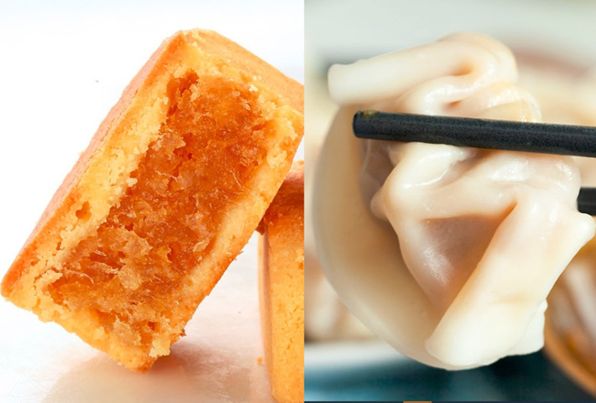 食药署关于「包馅麵食」的申请争议，让蓝营及网友频频拿凤梨酥跟水饺跨界恶搞。（资料照合成／达志影像）