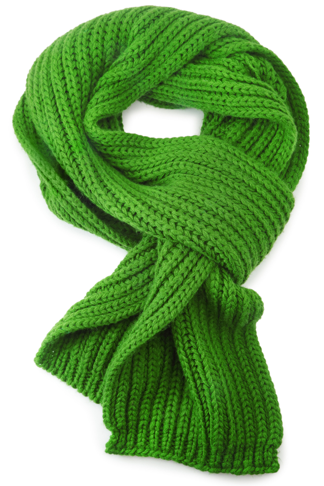 圍巾最暖圍法是「環扣式圍法」，先將圍巾對折於脖子上，再用另一隻手撐開圍巾對折的部分，然後把圍巾兩端穿入。（圖／shutterstock）