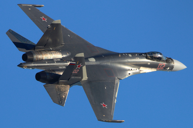 俄罗斯苏（Su）-35S战机的资料照。（达志影像/Shutterstock）