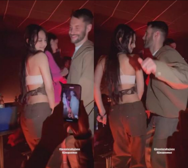 Jennie近日被拍到私下與神秘男熱舞。（圖／摘自IG）